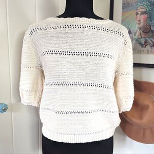 House of Harlowe 1960 Crochet Top M Prairiecore Coastal Cowgirl Hippie Boho